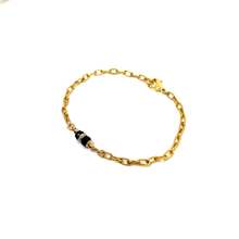 Diamond Paper Clip Chain Bracelet | Aquarius Birthstone