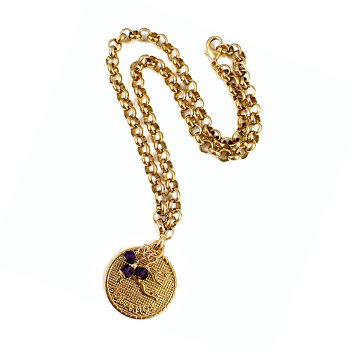Gold Zodiac Medallion Necklace 22