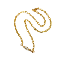 Diamond Paper Clip Chain Necklace | Aries Birthstone