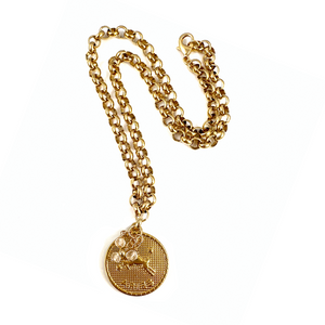 Astrology Coin Necklace | Aries - 22"