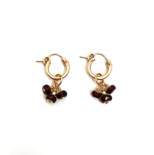 Small Hoop Earrings | Capricorn Birthstone