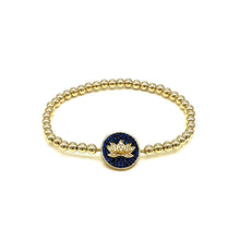 Gold Ball Stretch Bracelet | Blue Lotus Link