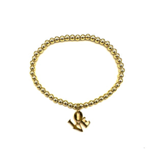 Gold Ball Stretch Bracelet | Love Charm