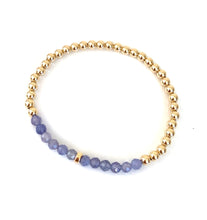 Gold Ball Stretch Bracelet | Tanzanite Gems
