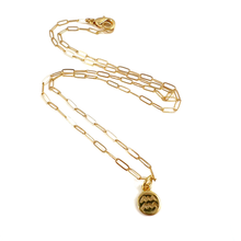 Astrology Pendant Necklace | Aquarius - 16"