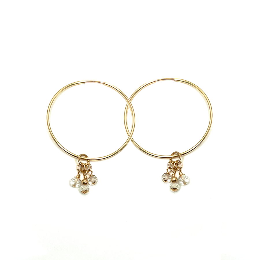 Large Hoop Earrings | Aries Birthstone