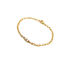 Diamond Paper Clip Chain Bracelet | Cancer Birthstone