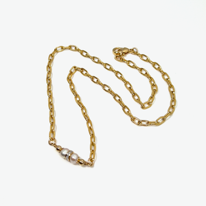 Diamond Paper Clip Chain Necklace | Cancer Birthstone