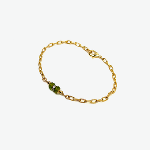 Diamond Paper Clip Chain Bracelet | Leo Birthstone