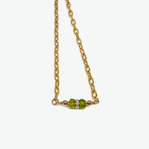 Diamond Paper Clip Chain Necklace | Leo Birthstone
