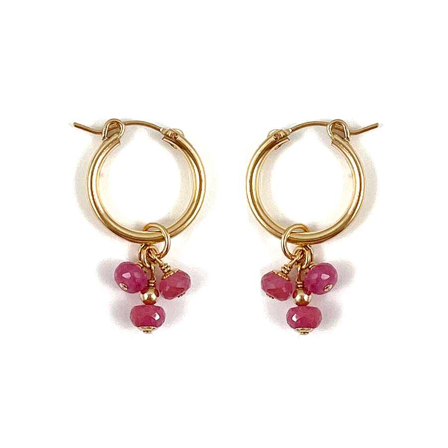 Tourmaline Hoop Earrings | Libra Birthstone