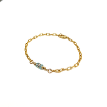 Diamond Paper Clip Chain Bracelet | Pisces Birthstone