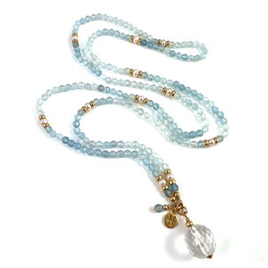 Aquamarine Necklace | Pisces - 28"
