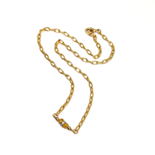 Diamond Paper Clip Necklace | Scorpio Birthstone